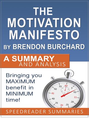 cover image of The Motivation Manifesto by Brendon Burchard